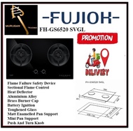 FUJIOH FH-GS6520 SVGL 2 BURNER GLASS BUILT-IN GAS HOB WITH SAFETY DEVICE