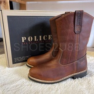 POLICE 91494 | Men High Cut Safety Work Boots - Steel Toe Cap, Steel Plate, Goodyear Welt, Genuine L