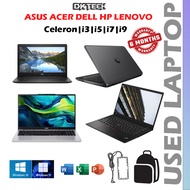 USED LAPTOP ASUS HP LENOVO DELL ACER Celeron| i3| i5| i7| i9 WIN1011|GRADE A 90% NEW  6 MOTHS WARRAN