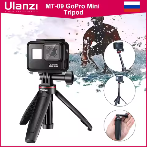 Ulanzi MT-09 Extend Gopro Vlog Tripod Mini Portable Tripod for Gopro Hero 12 11 10 9 8 7 6 Black Ses