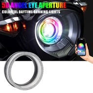 1pcs Motorcycle Headlight Angel Eye Aperture Headlight Aperture 12V Remote Control Decorative Light