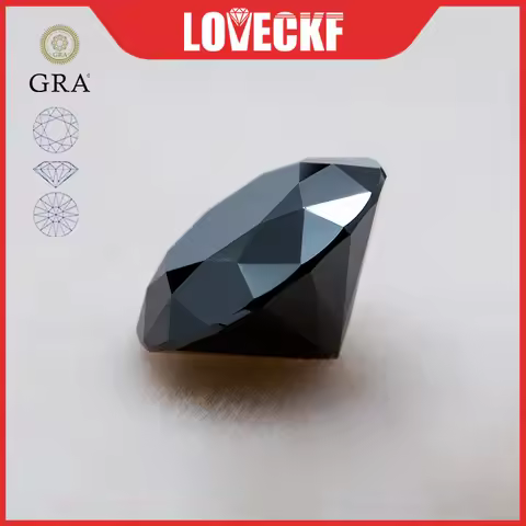 Natural Black Color Moissanite Loose Stone Moissanita Lab Diamond GRA Certified Moissanite Gemstone 