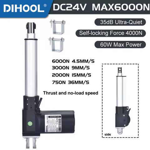 Electric Linear Actuator Drive 24V Motor 6000N 2000N 100mm 150MM 20MM 500mm 800mm 1000mm Stroke Tele