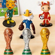 【HOT】 The 26th Football World Cup Mascot Figurine Football Star Model Decoration F0v4  COD