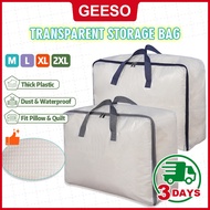 GEESO Transparent Large Capacity Storage Bag Comforter Quilt Bag Beg Toto Waterproof Blanket Bag Pil