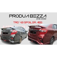 ABS PERODUA BEZZA 2016-2022 TRD V3 SPOILER WITH CLIP NO DRILL