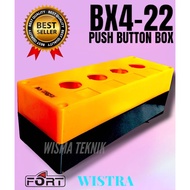 4-hole PUSH BUTTON BOX FORT BX4-22 Yellow