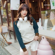 Kattoen - Two-tone Crewneck Sweater 270 Gsm ConePine