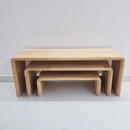[48H Shipping] U Model display rack, desktop solid wood layered rack, tabletop model ornament displa