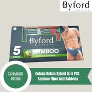 BYFORD Men's Triangle Briefs, Pack of 5, Antibacterial Bamboo Fiber Material