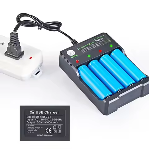1-3pcs 18650 Li-ion Battery Charger 4 Slots AC 110V 220V EU/US Dual For 18650 Charging 3.7V 4.2V Rec