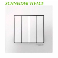 Schneider Vivace 4 Gang 1 Way Switch / Vivace 4Gang switch / Vivace 4 Gang suis
