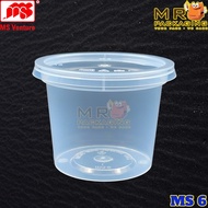 MS 6 150ml Round Container With Lid ( 100sets± ) Disposable Plastic PP 150 ml Venture MS6 - Bekas Pl