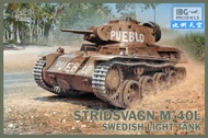 1/72 Scale Model Kit IBG 72036 Stridvagn M/40 L Swedish Light Tank