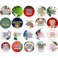 GANTUNGAN Christmas Bible Verse Keychain, 1-sided Keychain, 44 mm diameter, Christmas Verse Keychain