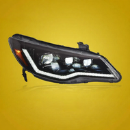 ชุดโคมไฟหน้ารถ Honda Civic FD2 พร้อมเลนส์ LED และไฟวิ่ง DRL