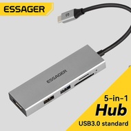 Essager 5 in 1 USB C Hub USB Type-c to HDMI-Compatible Laptop Dock Station For Macbook Pro Air Exten