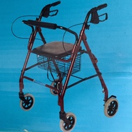Australia Adjustable Rollator Adult Walker with removable basket &amp; reverse folding seat