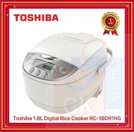 Toshiba 1.8L Digital Rice Cooker (Non Stick Japan Bincho Coat) RC-18DR1NS (1 Year Warranty)