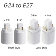 5pcs 4Pin Conductive G24 to E26/E27 Socket Adapter Lamp Base Adapter G24q to Medium Edison Light Soc