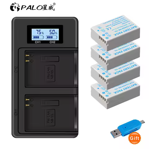 Palo NB-10L NB10L NB 10L Battery + USB LCD Dual Charger for Canon SX40 HS SX40HS SX50 PowerShot SX40