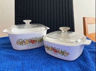 Vintage Corning Ware casseroles set - in Spice O’ Life pattern 3L and 1.5L 經典康寧陶瓷砂鍋套裝