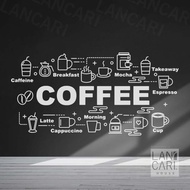 Cutting Stiker Dekorasi Cafe Coffee Stiker Custom Hiasan Dinding