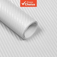 3D White Carbon Fiber Car Wrap Vinyl Roll Air Release Self-Adhesive Sticker Carbon Fiber Sticker