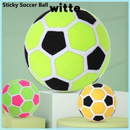 WITTE Sticky Soccer Ball, Size 4  Surface Magic Tape Ball, Durable Inflatable Soft Touch Colorful Fe