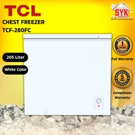 SYK TCL TCF-280FC Chest Freezer Fridge Deep Frozen Meat Fish Peti Sejuk Beku Daging Beku Ais 205Lite