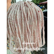 Jadite 5A Svip Pink Marble Necklace, size 6mm, Kiem Dinh Goods