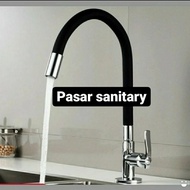 KERAN CUCI PIRING FLEKSIBEL MODEL WASSER TOTO ONDA HITAM/KRAN SINK
