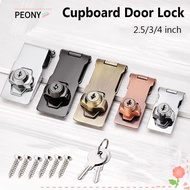 PEONIES Keyed Hasp Lock Buckle Cupboard Punch-free Burglarproof Cabinet