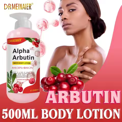 500ml Alpha Arbutin Whitening Body Lotion Skin Brightening Moisturizer Hydrating Smoothing Body Crea