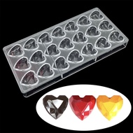 Diamond heart bonbon chocolate mold 1432