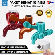 SAB Savings Package 10 Thousand get 3 PCS PVC Wall Faucets 1/ 2 3 inch / 3 PCS Bathroom Water Taps C