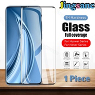 Jingsanc 9H HD ความแข็งกระจกเทมเปอร์ปกป้องหน้าจอสำหรับ Huawei Honor Magic 6 5 4 X9b X9A X8b X8A X7b X9 X8 X6A 90 70 50 P60 Pro Nova Y91 Y71 12i 11i 12S 12 11 10 Pro Plus 4G 5G คุ้มครองเต็มรูปแบบ1ชิ้นฟิล์มกันรอย D001-1