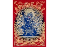 手繪金剛手唐卡 強大的護法