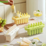 EPOCH Silicone Ice Cream Mold, 6 Grids Cartoon Ice Cream Box, Creative with Lid Non-Stick Ice Pop Ma