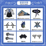 ชุดคอสเพลย์ Eula Lawrence สำหรับผู้หญิง วัสดุโพลีเอสเตอร์ คอลเลกชันฤดูใบไม้ร่วง 2023 เสื้อผ้าคอสเพลย