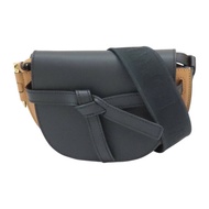 黑/棕色 牛皮 Mini Gate Dual 肩背包【LOEWE 羅威】 A650N46X13