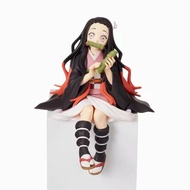 Anime Demon Slayer Figure Tanjirou Nezuko Zenitsu Inosuke Shinobu Giyuu Eat Rice Balls Kimetsu No Ya