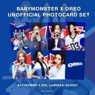 [SET] BABYMONSTER X OREO Unofficial Photocard Set Ahyeon Ruka Asa Pharita Chiquita Rami Rora Baby Mo