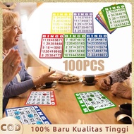 100pcs Bingo Cards Complete Bingo Board Bingo Board Set Box Bingo Board 5 Colors Bingo Game Set