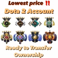 Dota 2 Account - Herald/Guardian/Crusader/Archon/Legend/Ancient/Divine/Immortal/Leaderboard ID For S