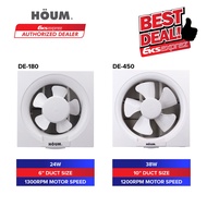 HOUM Dual Airflow Wall Mounted Ventilating Fan DE-180 (6") / DE-450 (10")