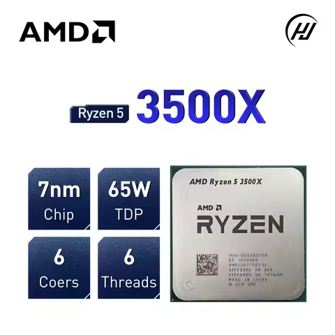 AMD Ryzen 5 3500X 6-Core 6-Tread Socket AM4 New CPU Processor DDR4 R5 3500x 3000 Series 4.1GHz TDP 6