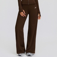 Gymshark Autumn Winter Wide-Leg Yoga Pants Women's High-Waisted Straight-Leg Pants Loose Slimmer