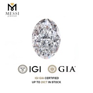 Messi Jewelry With IGI Certificate Oval Shape Lab Grown Diamond 1ct 1.5ct 2ct 2.5ct 3ct CVD HPHT Fan