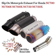 Slip-On For Honda Nc750 Nc750x Nc700 Nc700s Nc700x NC 700 750 Motorcycle Exhaust Escape Moto DB